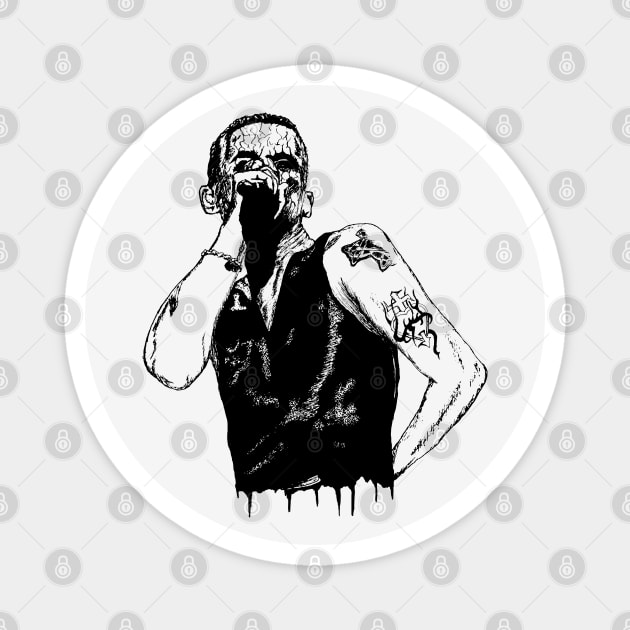 Dave Gahan Portrait Art Magnet by surmind